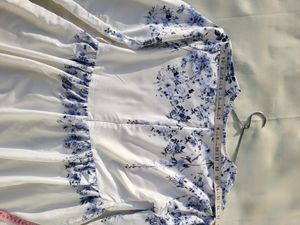 Women White Floral Mini Dress