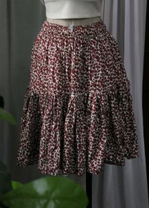 Tiered Print Mini Skirt