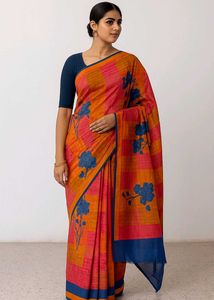 Floral Print Saree