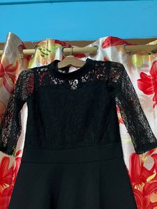 Cute Lace Pinterest Black Skater Dress 🖤