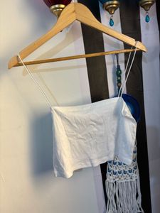 Zara String Cami Strappy Crop Top