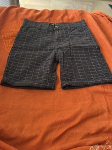 Grid Pattern Shorts For Boys Age 9-10