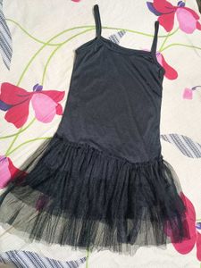 Black Tulle Mini Dress
