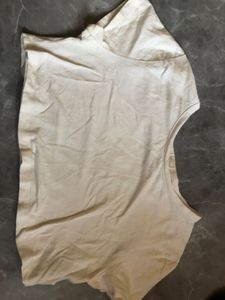 H&M Basic Crop White Tshirt