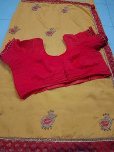Mustard (Work)Saree With Blouse