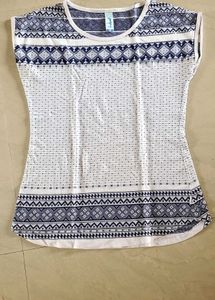 Island Geometric Print Top