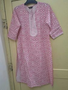 Printed Pink Kurta