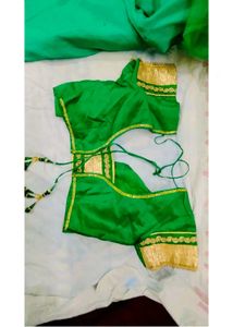 Mehendi Outfit/ Muslim Bridal Green Lehenga Saree