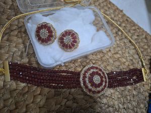 Very Beautiful Choker Set With Earing