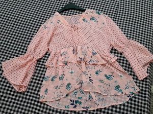 Bell Sleeve Floral Top