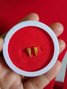 Gold Heart Stud Earrings