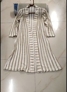 Off White And Golden Shrug Or Sweater Dress