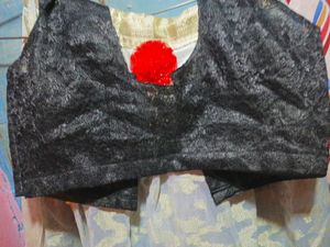 Red &amp; Silver Sari