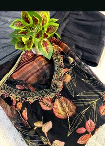 PURE CHINNON PARTY WEAR Gown suit set