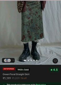 Floral Print midi Skirt (Newme)