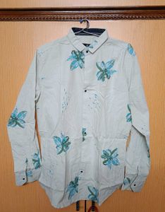 Cotton Printed Beige Shirt