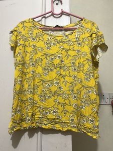 Yellow printed Top
