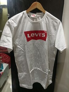 Levi's White Logo Print T-shirt XL