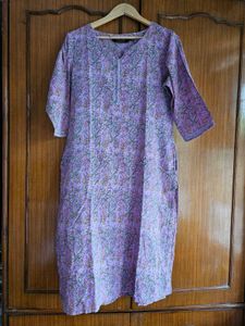 Sangria Purple Cotton Kurti