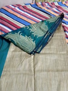 Semi Jute And Cotton Blend Saree