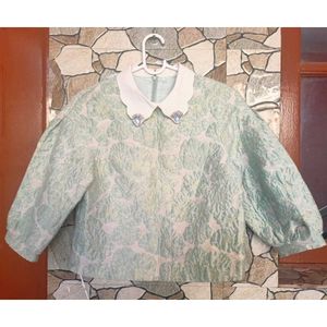 Chic Embroidered Crop Top