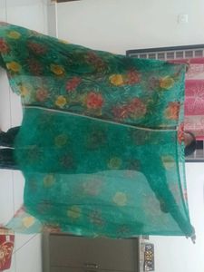 Floral Print Chiffon Scarf