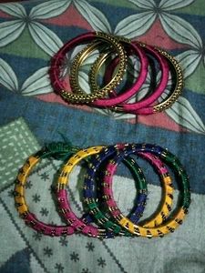 Colorful Silk Thread Bangles