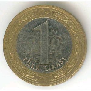 Turkey 2011 Bi Mettalic Coin