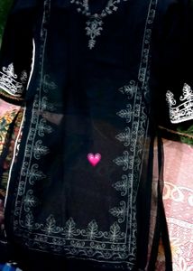 Black &amp; White Embroidery Suit 🖤