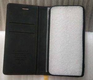 Leather Flip Phone Case on Patterned Background