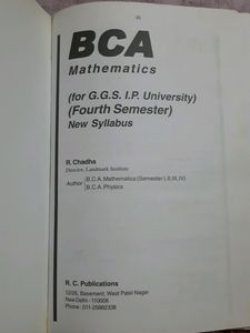 R.C. CHADHA GGSIPU BCA mathematics
