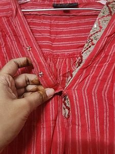 Red Apple Cut Short Kurti