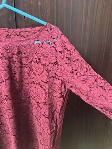 Maroon Lace Top❤️