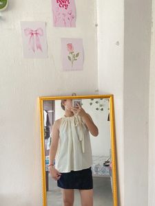 Cream Halter Top