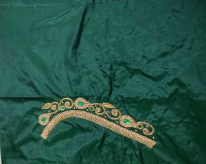 💚Green heavy bridal blouse Piece