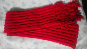 Cozy Red Knit Scarf