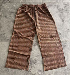 Striped Wide-Leg Lounge Pants