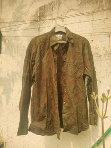 Vintage Patterned Button-Down Shirt