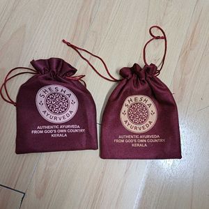 Shesha Ayurveda Jute Fabric Pouches