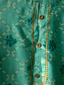 Aqua Floral Print Kurti