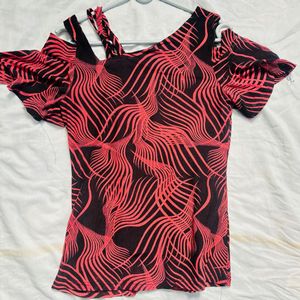 Stylist Red and Black Top ❣️
