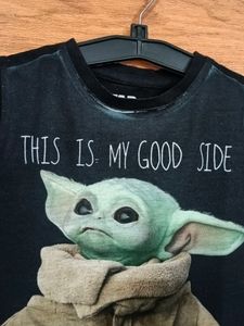 Black And Brown Yoda Print Tshirt For 3 To 4 Year