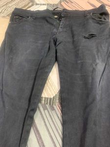 Distressed Black Jeans