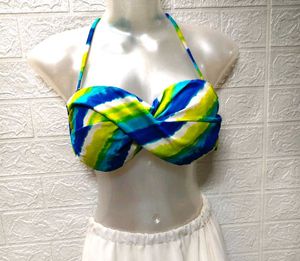 🎁Buy 2 Get 1 Free 🎁Size M/ L Striped Bikini Top