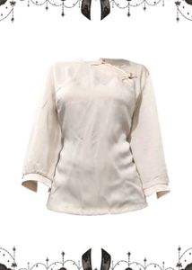 White Qipao Blouse