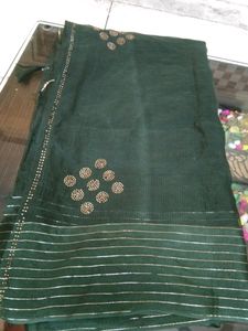 Green Cotton Saree