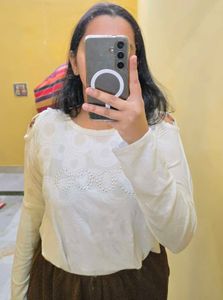 White Long Sleeve Top