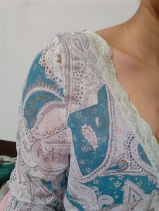 V Neck See Through Lace Dress