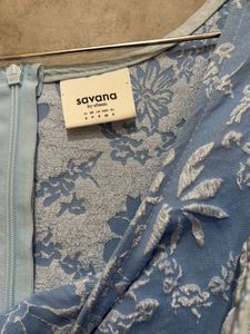 savana Print Fit &amp; Flare Dress