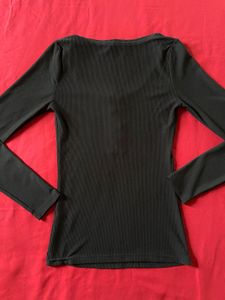 Shein Full Sleeves Black Top
